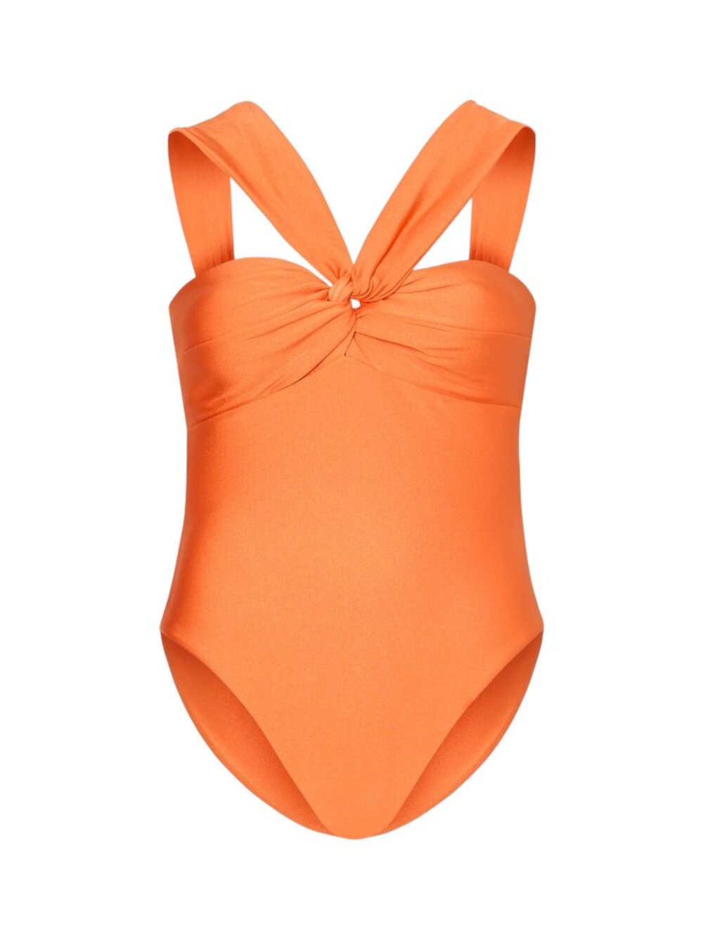 NWT MILLY Betsy Gloss One Piece Orange Multi-Way Bandeau Swimsuit S MSRP $365